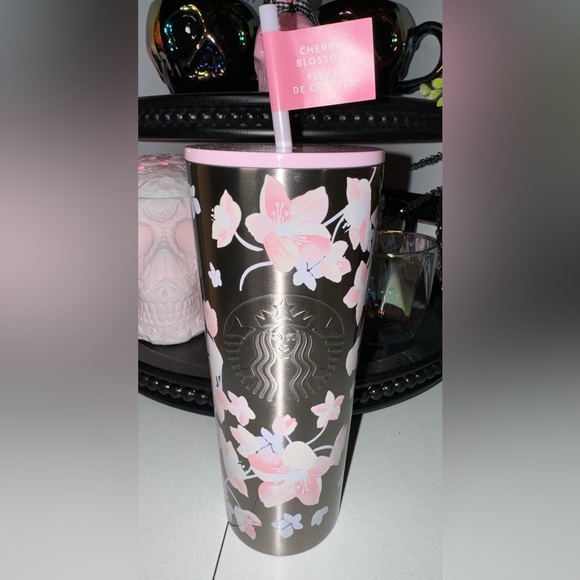 Starbucks Other - NEW Starbucks 2024 Cherry Blossom Stainless Steel 24 OZ Tumbler